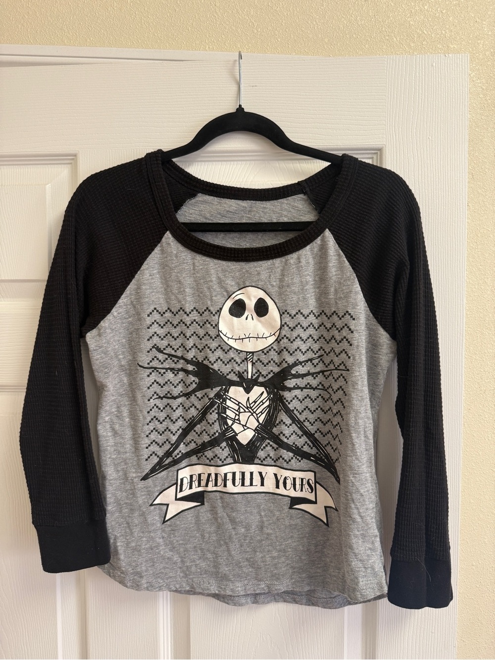 Disney Nightmare Before Christmas Jack Skellington Dreadfully Yours Thermal Shir